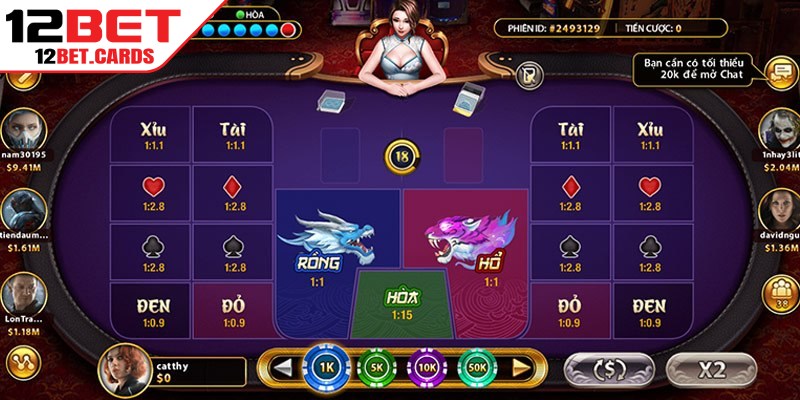 Cách chơi Rồng Hổ online 12BET chi tiết, dễ hiểu cho người bắt đầu