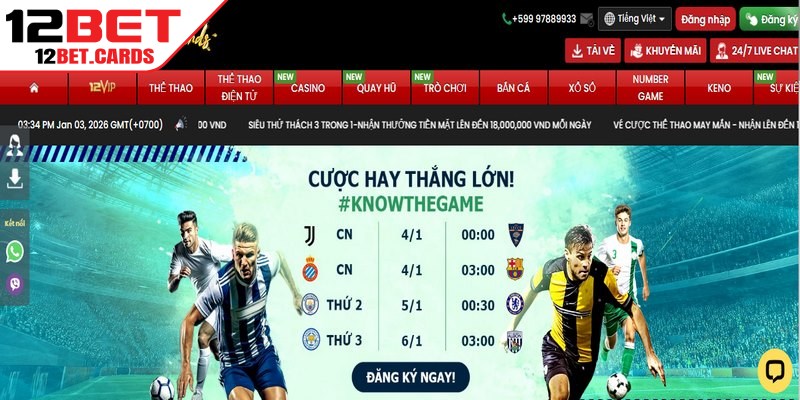 Tải app 12BET mang đến trải nghiệm cá cược mượt mà, tiện lợi